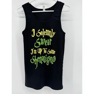 Harry Potter Shirt Tank Top I Solemnly Swear Black St Patrick's Day Unisex XL